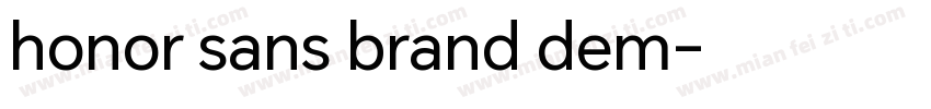 honor sans brand dem字体转换